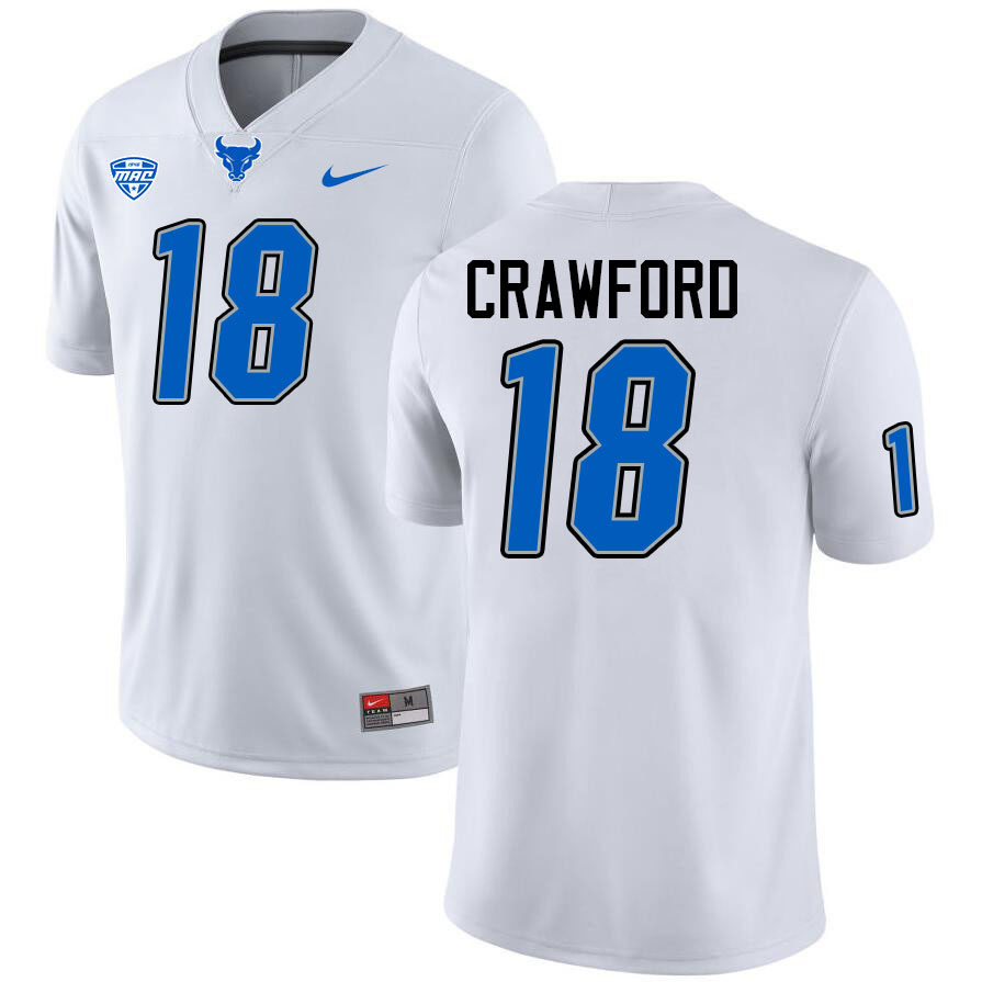 Dion Crawford UB Bulls Jersey,University Of Buffalo Bulls #18 Dion Crawford Jersey Youth-White